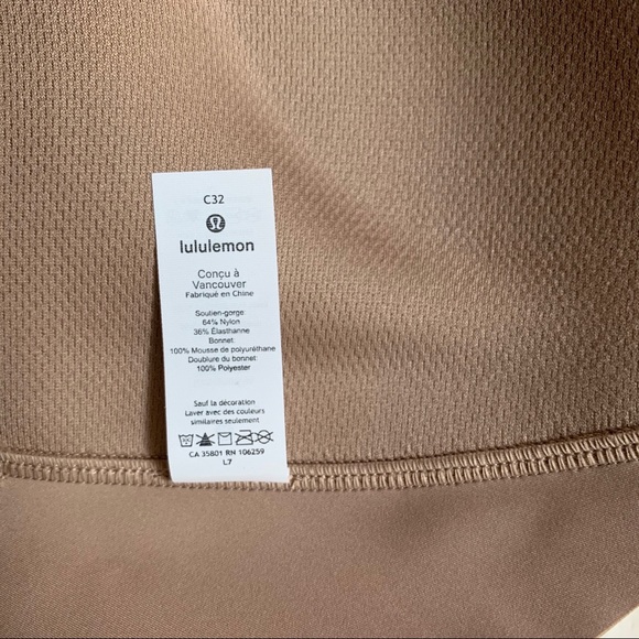 Lululemon Take Shape Bra Soft Sand Size 32C NWT - Picture 5 of 13